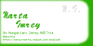 marta imrey business card